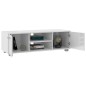 vidaXL Mueble para TV madera ingeniería blanco brillante 110x40x35 cm vidaXL Mueble para TV madera ingeniería blanco brillante 110x40x35 cm