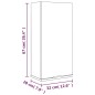 vidaXL Armario de baño de pared roble marrón 32x20x67 cm