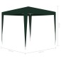 vidaXL Carpa profesional para fiestas verde 90 g/m² 2,5x2,5 m vidaXL Carpa profesional para fiestas verde 90 g/m² 2,5x2,5 m