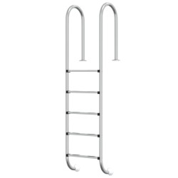 vidaXL Escalera para piscina acero inoxidable 304 54x38x211 cm