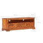 vidaXL Mueble de TV de madera maciza de acacia 120x30x40 cm vidaXL Mueble de TV de madera maciza de acacia 120x30x40 cm