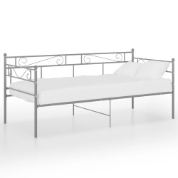 vidaXL Estructura de sofá cama de metal gris 90x200 cm