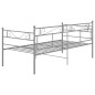 vidaXL Estructura de sofá cama de metal gris 90x200 cm vidaXL Estructura de sofá cama de metal gris 90x200 cm