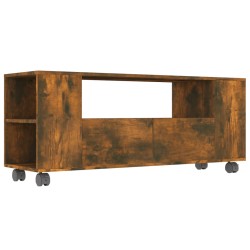 vidaXL Mueble para TV madera contrachapada roble ahumado 120x35x48 cm