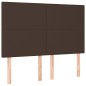 vidaXL Cama box spring colchón y LED cuero sintético marrón 140x190 cm vidaXL Cama box spring colchón y LED cuero sintético marrón 140x190 cm