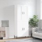 vidaXL Aparador alto madera contrachapada blanco 69,5x34x180 cm vidaXL Aparador alto madera contrachapada blanco 69,5x34x180 cm