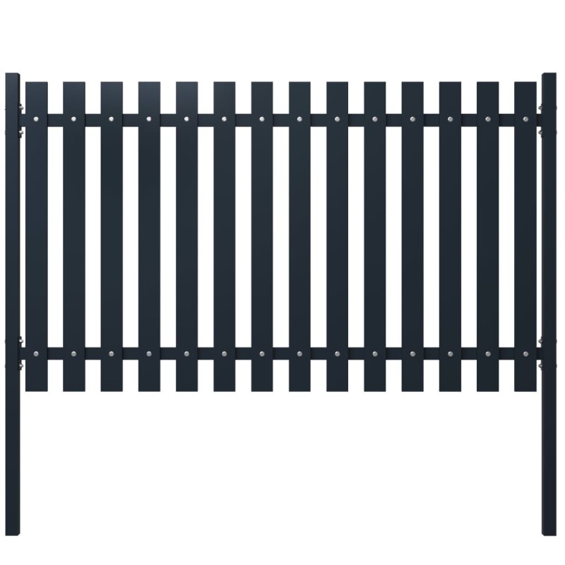 vidaXL Panel de valla acero recubrimiento polvo antracita 174,5x75 cm vidaXL Panel de valla acero recubrimiento polvo antracita 174,5x75 cm