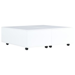 vidaXL Mesa de centro blanco brillante 100x100x35 cm