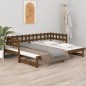 vidaXL Sofá cama extraíble madera de pino marrón miel 2x(80x200) cm vidaXL Sofá cama extraíble madera de pino marrón miel 2x(80x200) cm
