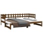 vidaXL Sofá cama extraíble madera de pino marrón miel 2x(80x200) cm vidaXL Sofá cama extraíble madera de pino marrón miel 2x(80x200) cm