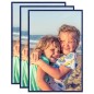 vidaXL Marcos de foto collage de pared o mesa 3 uds azul MDF 70x90cm vidaXL Marcos de foto collage de pared o mesa 3 uds azul MDF 70x90cm