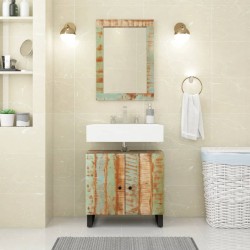 vidaXL Mueble de lavabo madera reciclada madera ingeniería 62x33x58 cm