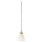 vidaXL Lámpara colgante industrial hierro blanco y madera 23 cm E27 vidaXL Lámpara colgante industrial hierro blanco y madera 23 cm E27