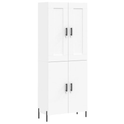 vidaXL Aparador alto madera contrachapada blanco 69,5x34x180 cm