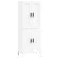 vidaXL Aparador alto madera contrachapada blanco 69,5x34x180 cm vidaXL Aparador alto madera contrachapada blanco 69,5x34x180 cm
