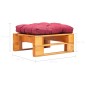 vidaXL Otomana de jardín de palés cojín rojo madera marrón miel vidaXL Otomana de jardín de palés cojín rojo madera marrón miel