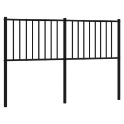 vidaXL Cabecero de metal negro 135 cm