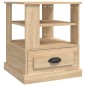vidaXL Mesa auxiliar madera contrachapada roble Sonoma 50x50x60 cm vidaXL Mesa auxiliar madera contrachapada roble Sonoma 50x50x60 cm