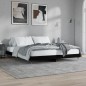 vidaXL Estructura de cama madera de ingeniería negra 180x200 cm