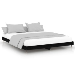 vidaXL Estructura de cama madera de ingeniería negra 180x200 cm