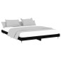 vidaXL Estructura de cama madera de ingeniería negra 180x200 cm