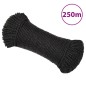 vidaXL Cuerda de trabajo polipropileno negro 6 mm 250 m vidaXL Cuerda de trabajo polipropileno negro 6 mm 250 m