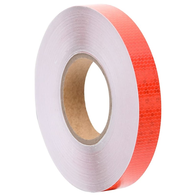 vidaXL Cinta adhesiva reflectante PVC rojo 2,5 cm x 50 m vidaXL Cinta adhesiva reflectante PVC rojo 2,5 cm x 50 m