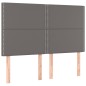 vidaXL Cama box spring colchón y LED cuero sintético gris 140x190 cm vidaXL Cama box spring colchón y LED cuero sintético gris 140x190 cm