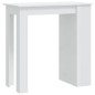 vidaXL Mesa bar con estante almacenaje blanco brillo 102x50x103,5 cm vidaXL Mesa bar con estante almacenaje blanco brillo 102x50x103,5 cm