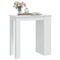 vidaXL Mesa bar con estante almacenaje blanco brillo 102x50x103,5 cm vidaXL Mesa bar con estante almacenaje blanco brillo 102x50x103,5 cm