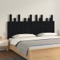 vidaXL Cabecero de cama de pared madera maciza pino negro 159,5x3x80cm