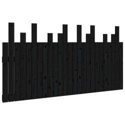 vidaXL Cabecero de cama de pared madera maciza pino negro 159,5x3x80cm