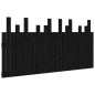 vidaXL Cabecero de cama de pared madera maciza pino negro 159,5x3x80cm