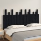 vidaXL Cabecero de cama de pared madera maciza pino negro 159,5x3x80cm