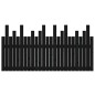 vidaXL Cabecero de cama de pared madera maciza pino negro 159,5x3x80cm