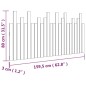 vidaXL Cabecero de cama de pared madera maciza pino negro 159,5x3x80cm
