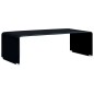 vidaXL Mesa de centro de vidrio templado negro 98x45x31 cm 