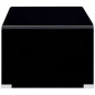 vidaXL Mesa de centro de vidrio templado negro 98x45x31 cm 
