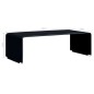 vidaXL Mesa de centro de vidrio templado negro 98x45x31 cm 