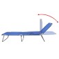 vidaXL Tumbona plegable de acero con recubrimiento polvo azul vidaXL Tumbona plegable de acero con recubrimiento polvo azul