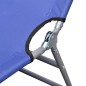 vidaXL Tumbona plegable de acero con recubrimiento polvo azul vidaXL Tumbona plegable de acero con recubrimiento polvo azul