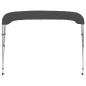 vidaXL Toldo Bimini de 3 arcos gris antracita 183x140x137 cm vidaXL Toldo Bimini de 3 arcos gris antracita 183x140x137 cm