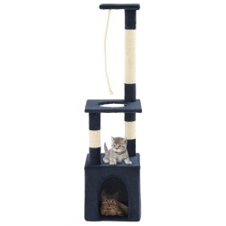 vidaXL Rascador para gatos poste rascador de sisal 109 cm azul oscuro