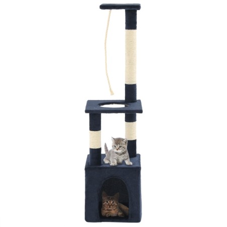 vidaXL Rascador para gatos poste rascador de sisal 109 cm azul oscuro