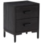 vidaXL Mesita de noche madera maciza de pino negro 36x30x45 cm vidaXL Mesita de noche madera maciza de pino negro 36x30x45 cm