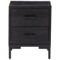 vidaXL Mesita de noche madera maciza de pino negro 36x30x45 cm vidaXL Mesita de noche madera maciza de pino negro 36x30x45 cm