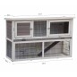 @Pet Conejera Bigfoot madera blanca 137x50x85 cm 26024