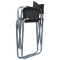 vidaXL Sillas de director 2 unidades acero negro vidaXL Sillas de director 2 unidades acero negro