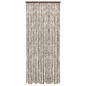 vidaXL Cortina mosquitera de chenilla gris taupe y blanca 56x185 cm vidaXL Cortina mosquitera de chenilla gris taupe y blanca 56x185 cm