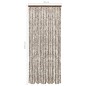 vidaXL Cortina mosquitera de chenilla gris taupe y blanca 56x185 cm vidaXL Cortina mosquitera de chenilla gris taupe y blanca 56x185 cm
